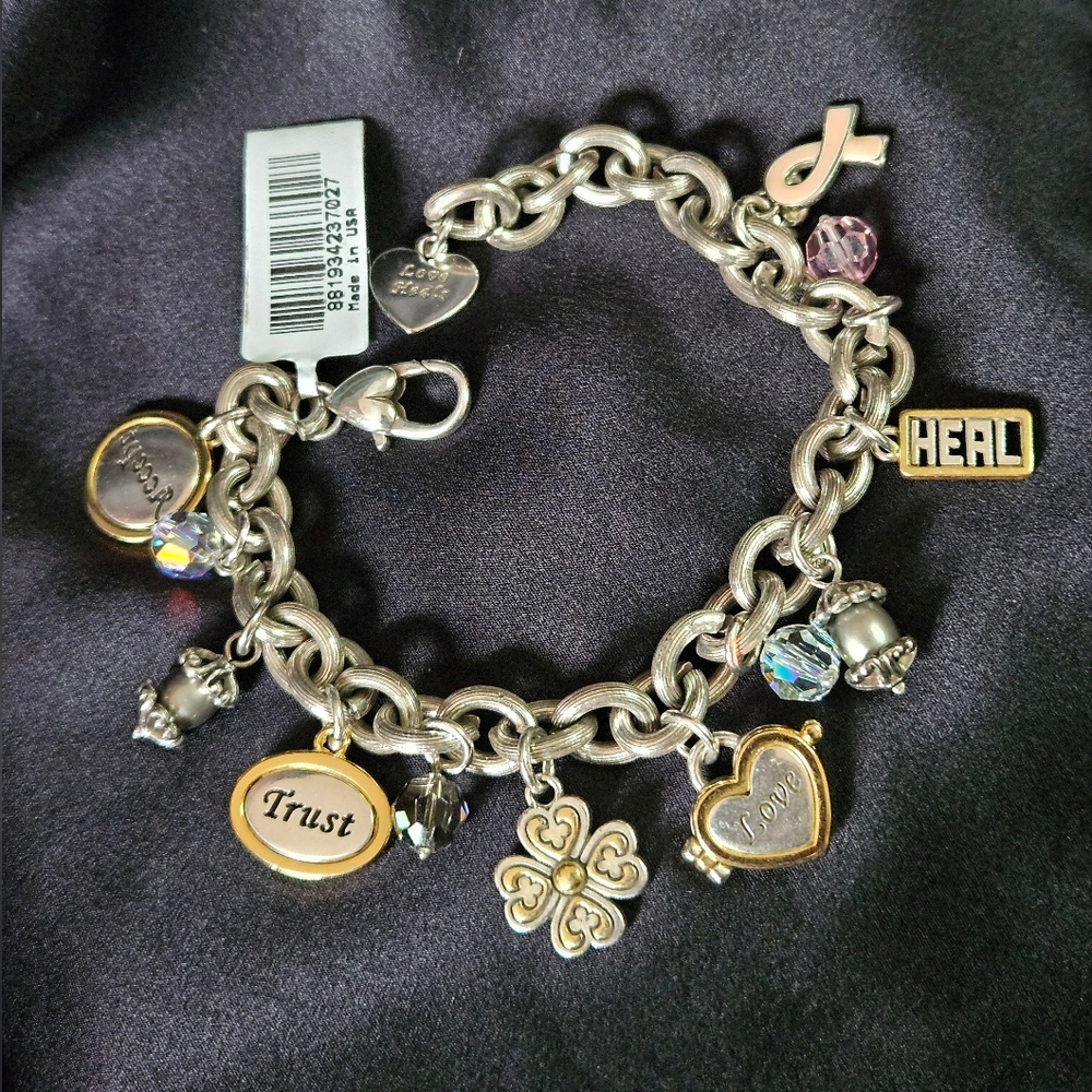Brighton "Power of Pink" Breast Cancer Awareness charm bracelet. - Picture 5 of 10